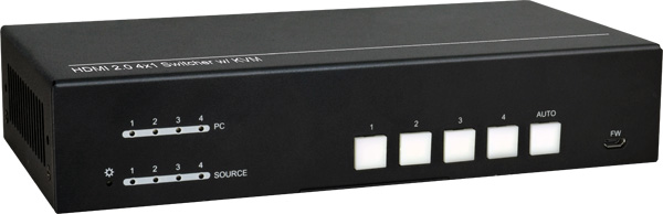 ממתג KVM-HDMI-2.0-USB3.0 - חזית